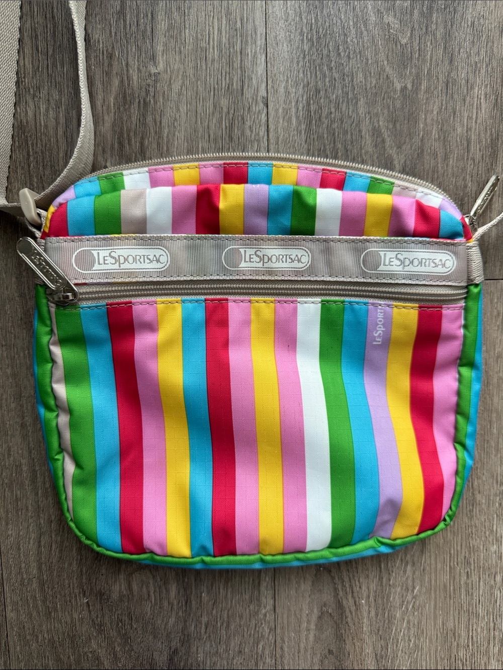 LeSportsac Bright Rainbow Stripe Crossbody Bag - Multicolor